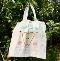 Image 2 of Apples, Ants & Roses tote bag