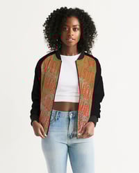 Image 3 of Letters Women's All-Over Print Bomber Jacket