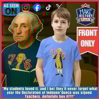 Image 1 of Kids '7-6 George Washington Shirt - Fun History Tee
