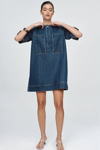Image 1 of marle patch pocket dress denim