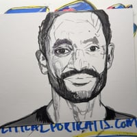 Image 4 of “The Contrarian” — Chamath Palihapitiya Ink Portrait (6×9)