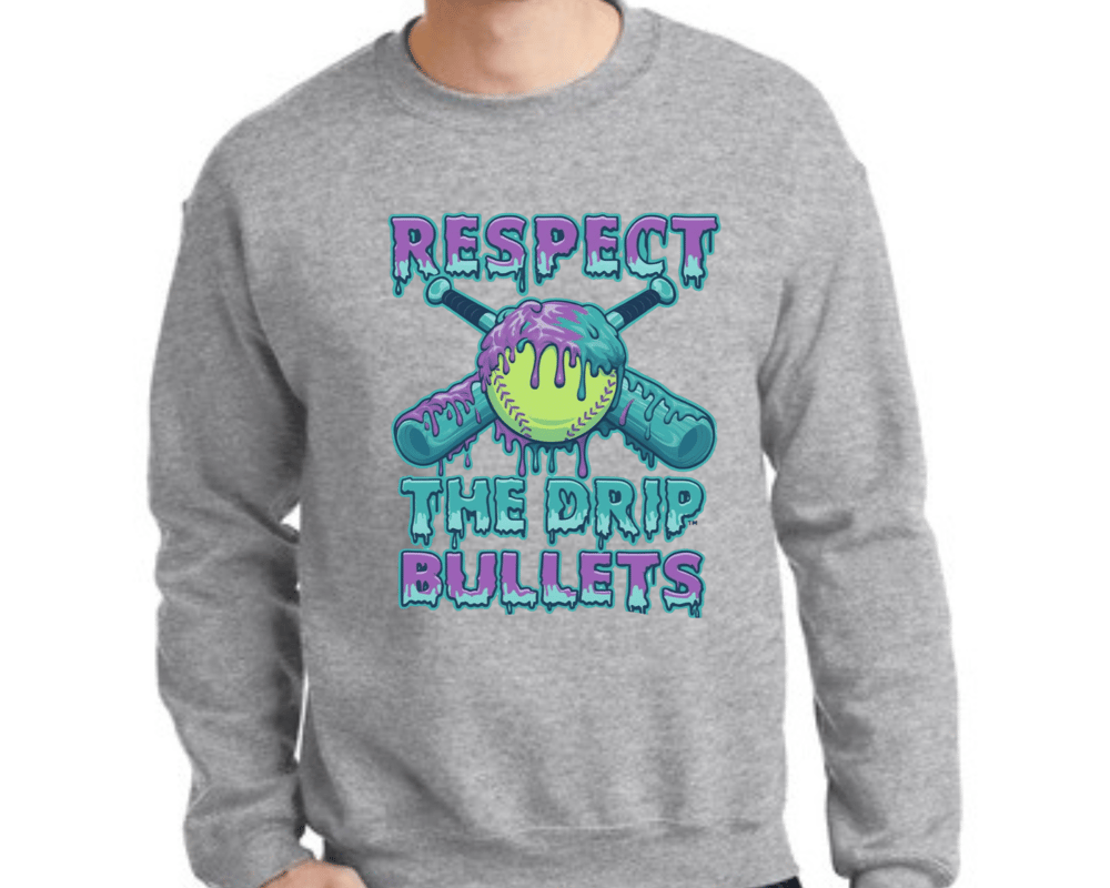 Image of Bullets Respect the Drip CrewNeck