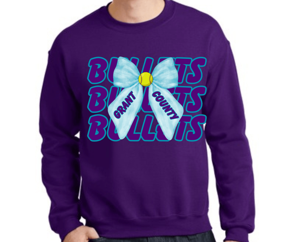 Image of Repeated Bullets Bow CrewNeck