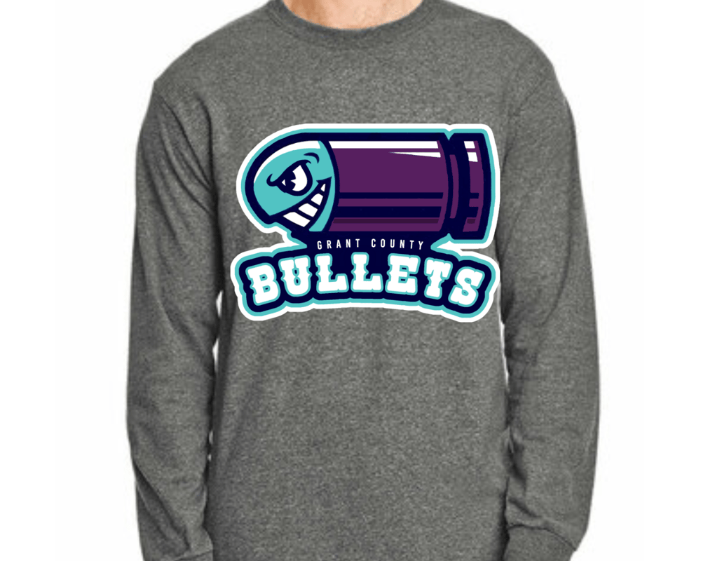 Image of Heather Grey Bullets Long Sleeve