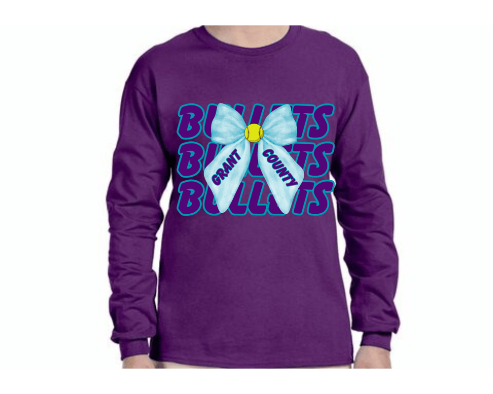 Image of Repeated Bullets Bow Long Sleeve