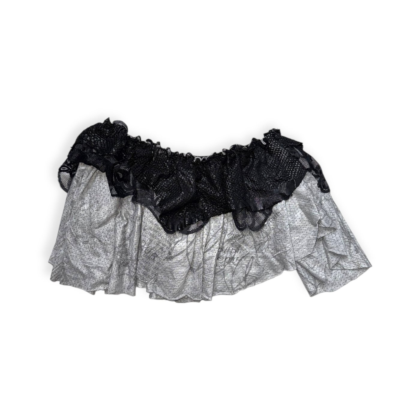 perforated mini skirt