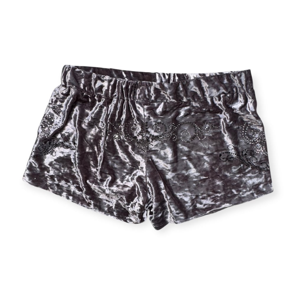 swirl rhinestone shorts 