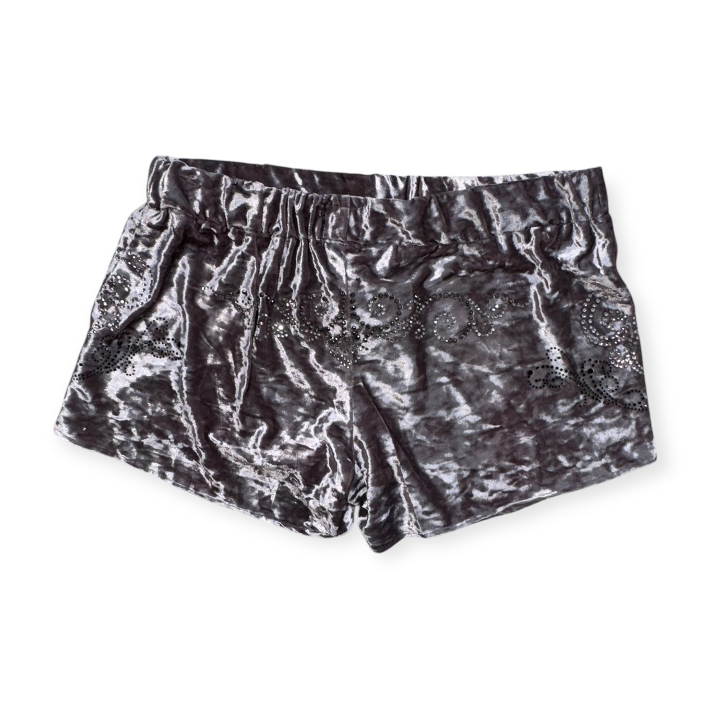 swirl rhinestone shorts