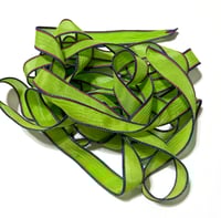 Image 5 of 1PC. FRANKENSTEIN 42" hand dyed wrist wrap bracelet silk ribbon//Yoga wrist wrap bracelet ribbon