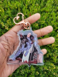 Image 2 of Knight Stevie After Battle || 3" in Acrylic Epoxy Keychain