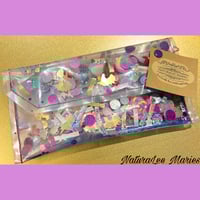 Image 1 of Clear Vinyl Holographic Lollipop Party Mix Large Clutch
