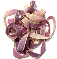 Image 6 of 1PC. SUGAR PLUM 42" hand dyed wrist wrap bracelet silk ribbon//Yoga wrist wrap bracelet ribbon