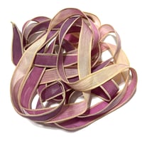 Image 8 of 1PC. SUGAR PLUM 42" hand dyed wrist wrap bracelet silk ribbon//Yoga wrist wrap bracelet ribbon