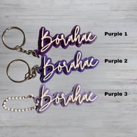 Image 3 of Borahae 3D-Printed Keychain