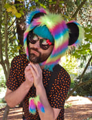 Image of Neon Rainbow Fluffy Hat