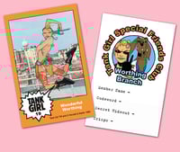 Image 6 of TANK GIRL POSTER MAGAZINE #21 - with 1989 Fridge Magnet, postcard, print, and trade card