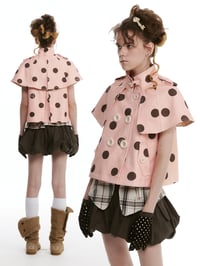 Image 4 of Two-tone printed short-sleeve jacket