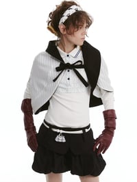 Image 3 of Reversible Two-Tone Wool Plush Shawl, soft, warm, two colors.