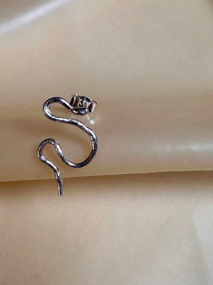 Image of "Serpent" molten earring