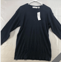 Image 1 of New Carolyn Taylor Long Sleeve Navy Blue Causal Knit Sweater Size Medium Women