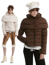 Image 1 of Two-Tone Two-Piece Shawl Down Jacket