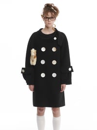Image 1 of Reversible Wool Coat-Natural Mother-of-Pearl Buttons