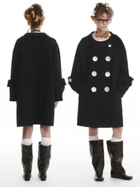 Image 5 of Reversible Wool Coat-Natural Mother-of-Pearl Buttons