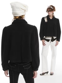 Image 5 of Two-Tone Sheer Layered Wool Short Jacket