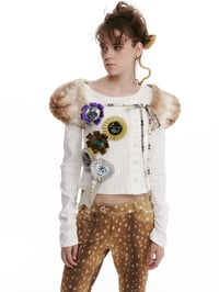 Image 2 of Two-Tone Shaped Plush Vest