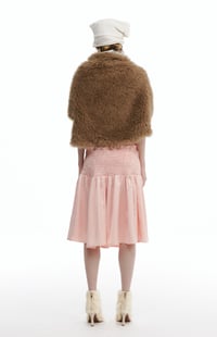 Image 6 of Two-tone layered ruched skirt