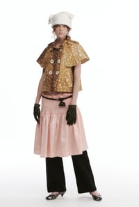 Image 7 of Two-tone layered ruched skirt