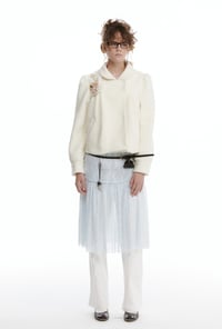 Image 14 of Two-tone layered ruched skirt