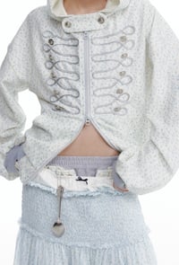 Image 15 of Two-tone layered ruched skirt