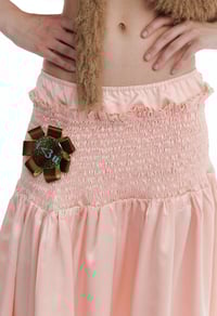 Image 9 of Two-tone layered ruched skirt