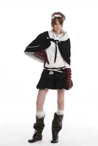 Image 15 of Reversible Two-Tone Wool Plush Shawl, soft, warm, two colors.