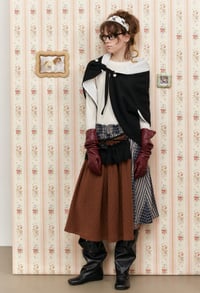 Image 17 of Reversible Two-Tone Wool Plush Shawl, soft, warm, two colors.