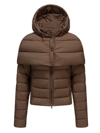 Image 6 of Two-Tone Two-Piece Shawl Down Jacket