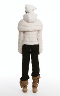 Image 13 of Two-Tone Two-Piece Shawl Down Jacket