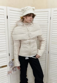 Image 10 of Two-Tone Two-Piece Shawl Down Jacket