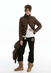 Image 9 of Two-Tone Two-Piece Shawl Down Jacket