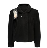 Image 6 of Two-Tone Sheer Layered Wool Short Jacket