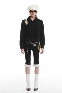 Image 10 of Two-Tone Sheer Layered Wool Short Jacket