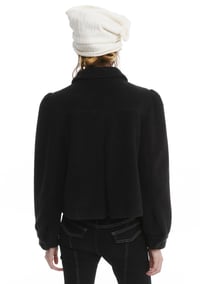 Image 9 of Two-Tone Sheer Layered Wool Short Jacket