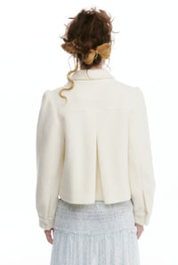Image 15 of Two-Tone Sheer Layered Wool Short Jacket