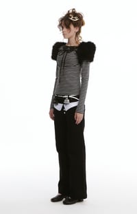 Image 11 of Two-Tone Shaped Plush Vest