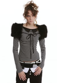 Image 7 of Two-Tone Shaped Plush Vest