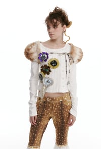 Image 14 of Two-Tone Shaped Plush Vest