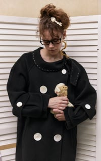 Image 6 of Reversible Wool Coat-Natural Mother-of-Pearl Buttons