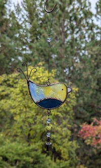 Image 1 of "Birdie" Stained Glass Bird Suncatcher