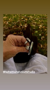 Image 2 of Field of Flowers Ring - Royston Turquoise Statement Ring Sterling Silver 